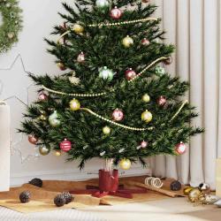 Pied de sapin de No&euml;l, rouge, en acier, 50 &times; 50 &times; 15,5 cm