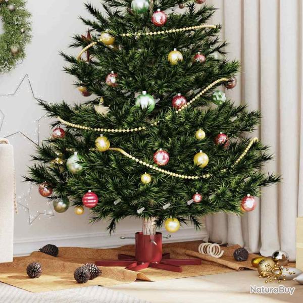 Pied de sapin de No�l, rouge, en acier, 50 � 50 � 15,5 cm