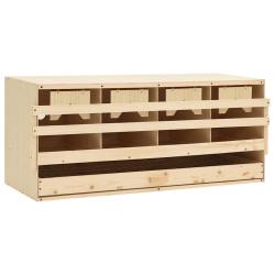 Pondoir 4 compartiments en bois de pin massif, pour le poulailler, 106 &times; 40 &times; 45 cm