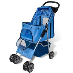 Poussette pour chiens, 15 kg, bleue
