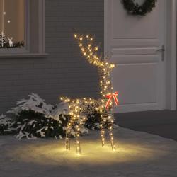 Renne 3D, 140 LED, en rotin, blanc chaud, 70 &times; 41 &times; 128 cm