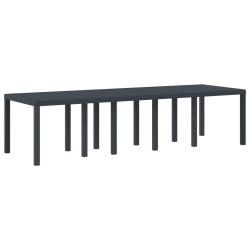 Table anthracite en polyrotin pour la cuisine, 300 &times; 100 &times; 73 cm