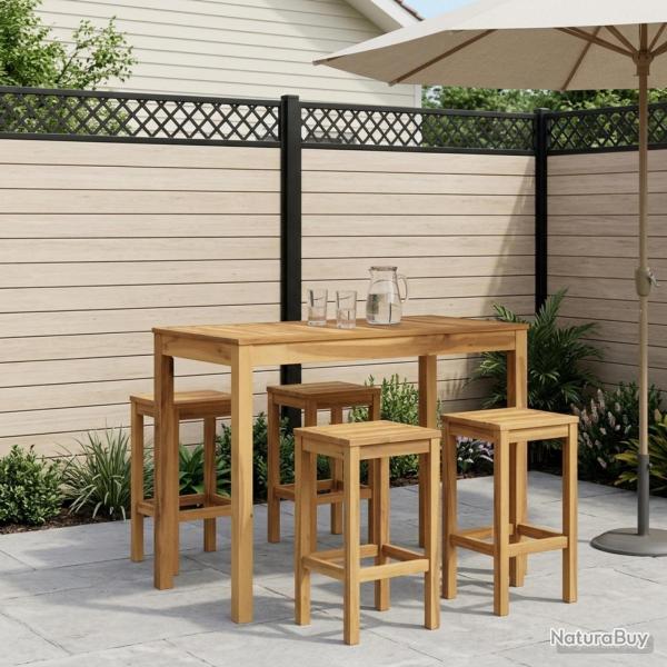 Table de bar, blanc, pour le jardin, 108,5 � 55 � 105 cm