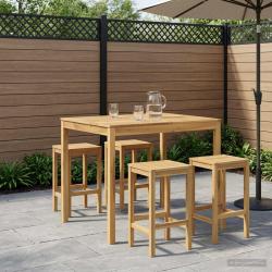 Table de bar, blanc, pour le jardin, 110 &times; 108,5 &times; 105 cm