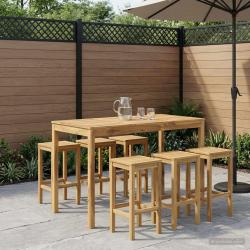 Table de bar, blanc, pour le jardin, 141 &times; 80,5 &times; 105 cm