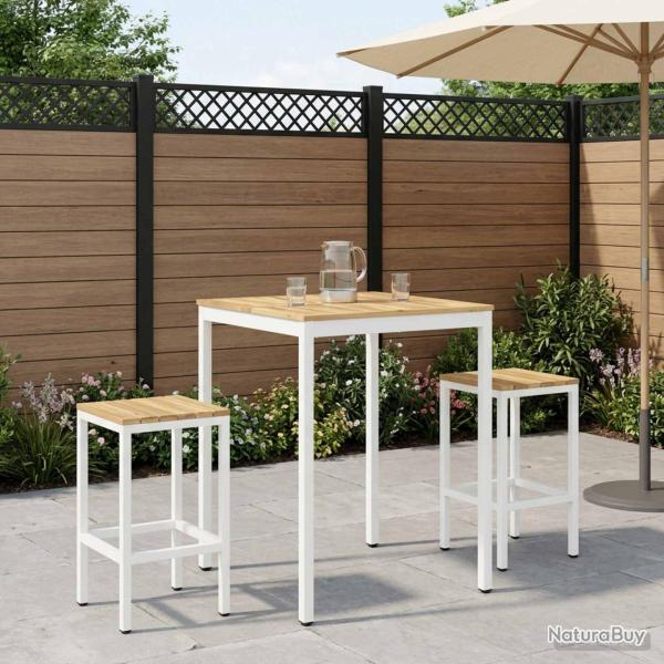 Table de bar blanche, pour le jardin, 80 � 80,5 � 105 cm