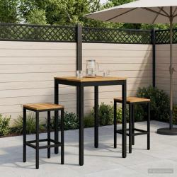 Table de bar blanche et noire, pour le jardin, 60 &times; 60,5 &times; 105 cm