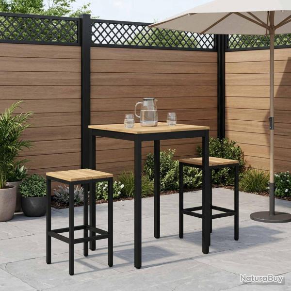 Table de bar blanche et noire, pour le jardin, 70 � 68,5 � 105 cm