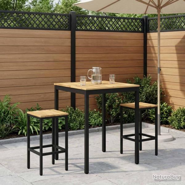 Table de bar blanche et noire, pour le jardin, 80 � 80,5 � 105 cm