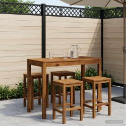 Table de bar naturelle pour le jardin, 108,5 &times; 55 &times; 105 cm