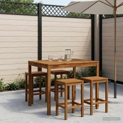 Table de bar naturelle pour le jardin, 110 &times; 108,5 &times; 105 cm
