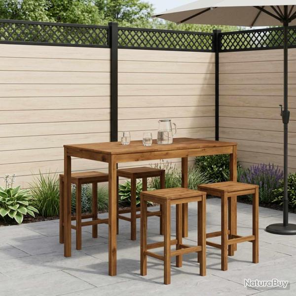 Table de bar naturelle pour le jardin, 147 � 88,5 � 105 cm