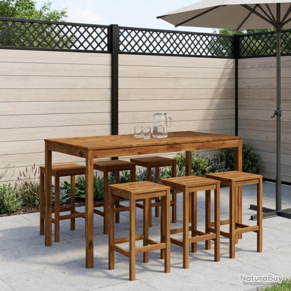 Table de bar, naturel, pour le jardin, 180 � 88,5 � 105 cm