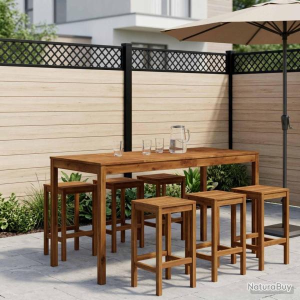 Table de bar naturelle pour le jardin, 196 � 80,5 � 105 cm