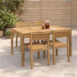 Table de repas de jardin blanche, 147 &times; 88,5 &times; 75 cm