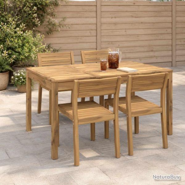 Table de repas de jardin blanche, 147 � 88,5 � 75 cm