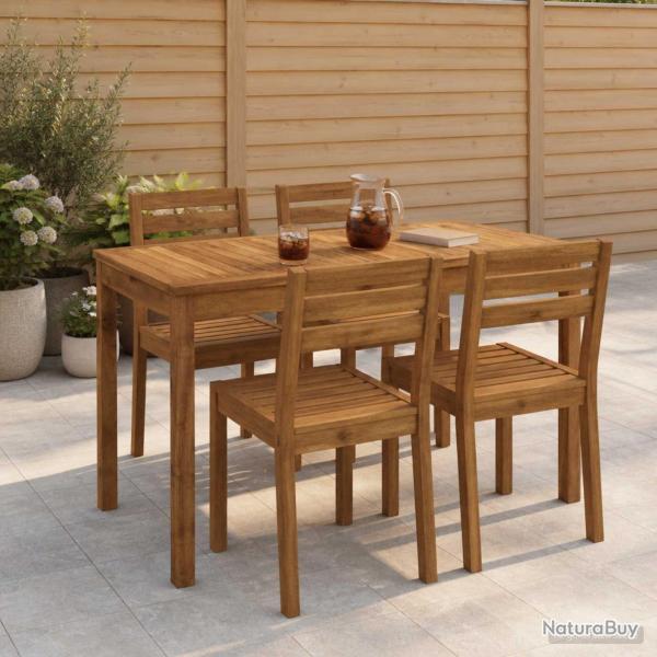 Table de repas de jardin naturelle, 108,5 � 55 � 75 cm