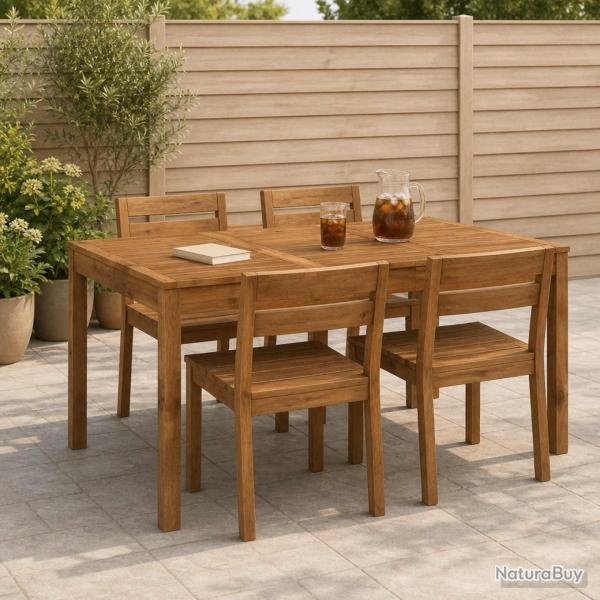 Table � manger naturelle pour le jardin, 147 � 88,5 � 75 cm