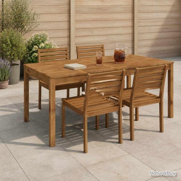 Table � manger naturelle pour le jardin, 180 � 88,5 � 75 cm