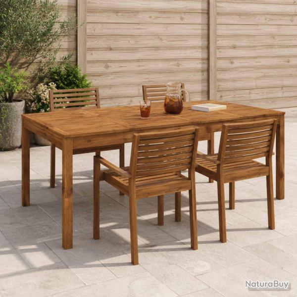 Table de repas de jardin naturelle, 196 � 100,5 � 75 cm