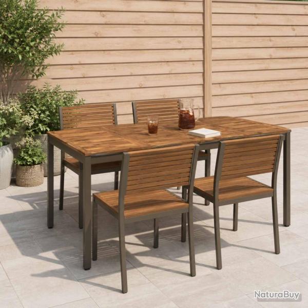 Table de repas naturelle et caf�, pour le jardin, 180 � 88,5 � 75 cm