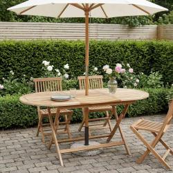 Table pliante, naturelle, pour le jardin, 160 &times; 80 &times; 76 cm