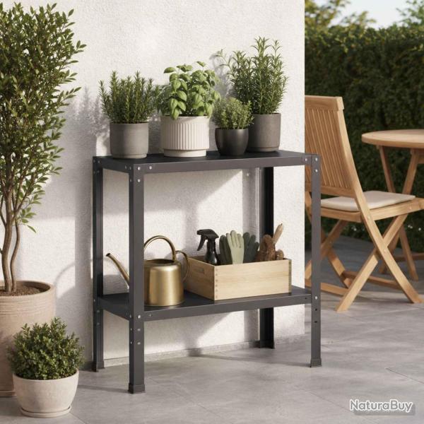 Table de rempotage en acier enduit de poudre noir, 60 � 40 � 80 cm