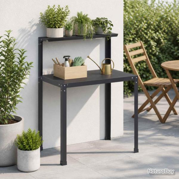 Table de rempotage en acier enduit de poudre noire, 60 � 50 � 104 cm