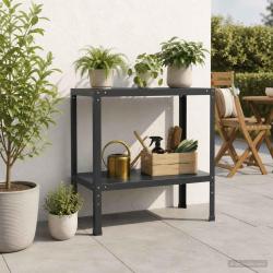 Table de rempotage en acier enduit de poudre noir, 60 &times; 50 &times; 80 cm
