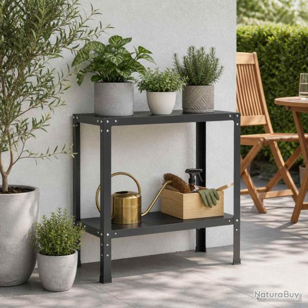 Table de rempotage en acier enduit de poudre noir, 80 � 40 � 80 cm