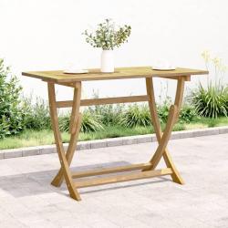 Table pliable en bois d'acacia solide, pour le jardin, 110 &times; 55 &times; 75 cm