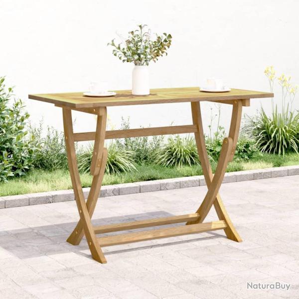 Table pliable en bois d'acacia solide, pour le jardin, 110 � 55 � 75 cm