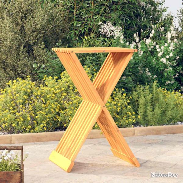 Tabouret pliant, bois massif de teck, pour le salon, 40 � 32,5 � 70 cm