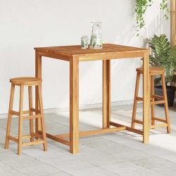 Tabourets de bar, lot de 2, bois d'acacia massif