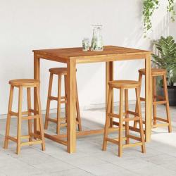 Tabourets de bar, 4 pi&egrave;ces, en bois d'acacia solide, pour la cuisine