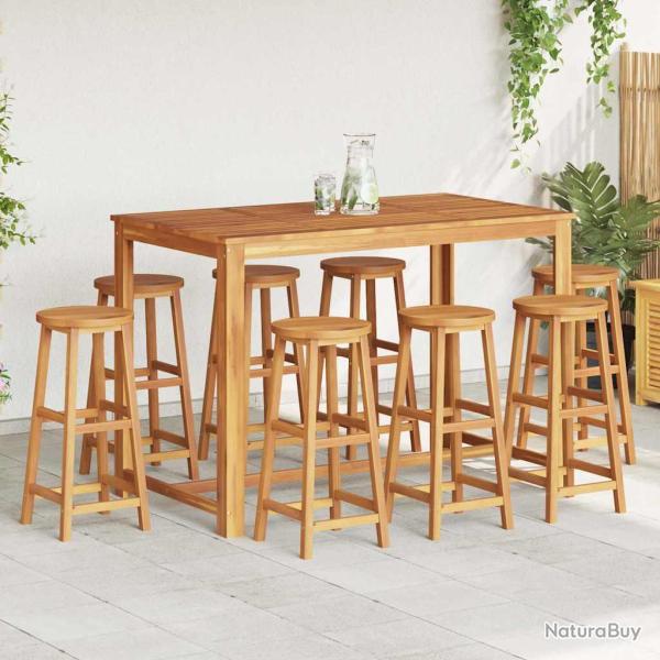 Tabourets de bar, 8 pi�ces, en bois massif d'acacia