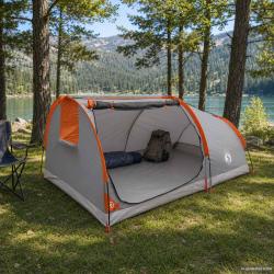 Tente de randonn&eacute;e imperm&eacute;able, 2 personnes, grise et orange, pour le camping