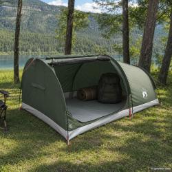 Tente de randonn&eacute;e imperm&eacute;able, 2 personnes, vert arm&eacute;e, pour le camping