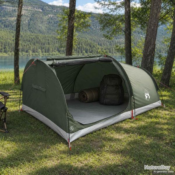 Tente de randonn�e imperm�able, 2 personnes, vert arm�e, pour le camping