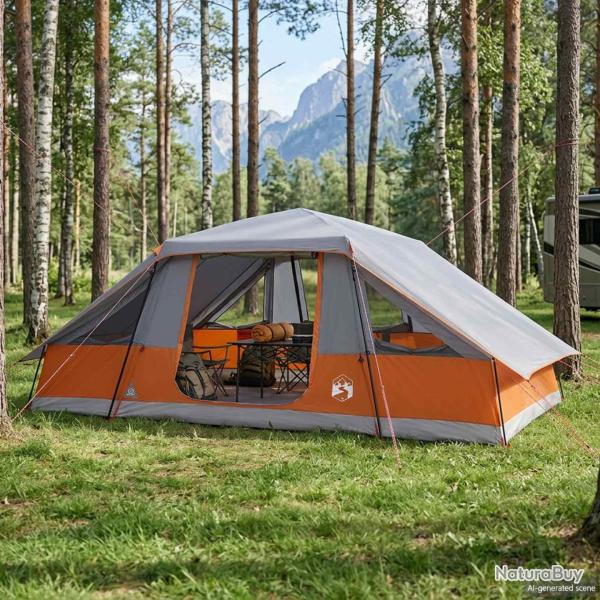 Tente familiale avec auvent imperm�able, 10 personnes, pour le camping