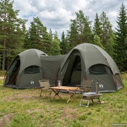 Tente familiale avec auvent imperm&eacute;able, 14 personnes, vert arm&eacute;e, pour le camping