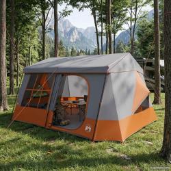 Tente familiale avec auvent imperm&eacute;able, 9 personnes, pour le camping