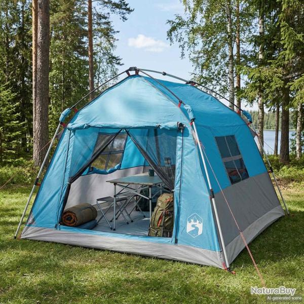 Tente instantan�e, 2 personnes, bleue, imperm�able, pour le camping