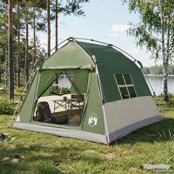 Tente instantan�e, 2 personnes, verte, imperm�able, pour le camping