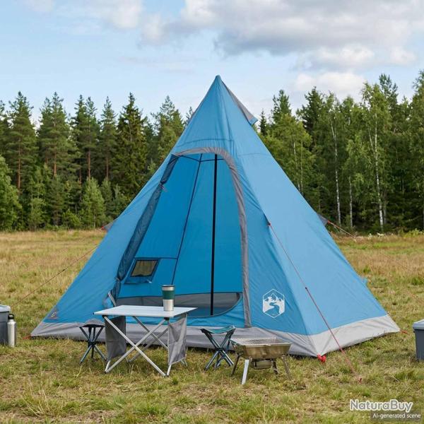 Tente tipi r�sistante � l'eau, bleue, 3 personnes, pour le camping