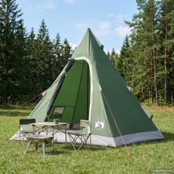 Tente tipi r&eacute;sistante &agrave; l'eau, verte, 3 personnes, pour le camping