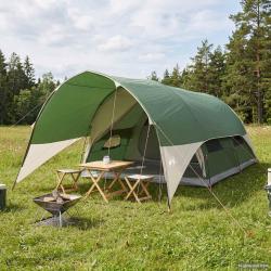 Tente tunnel r&eacute;sistante &agrave; l'eau avec double toit, verte, 10 personnes, pour le camping