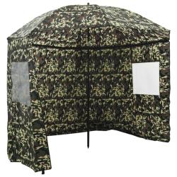 Parasol de p&ecirc;che en polyester Oxford camouflage, 228 &times; 204 cm