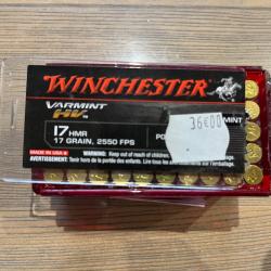 Munitions 17HMR Winchester 17Gr, boite presque neuve !!
