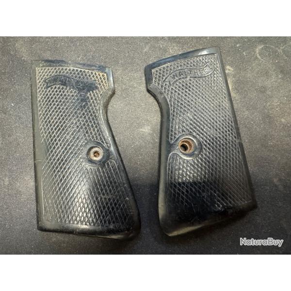 paire de plaquettes de pistolet walther pp  d origines  anciennes